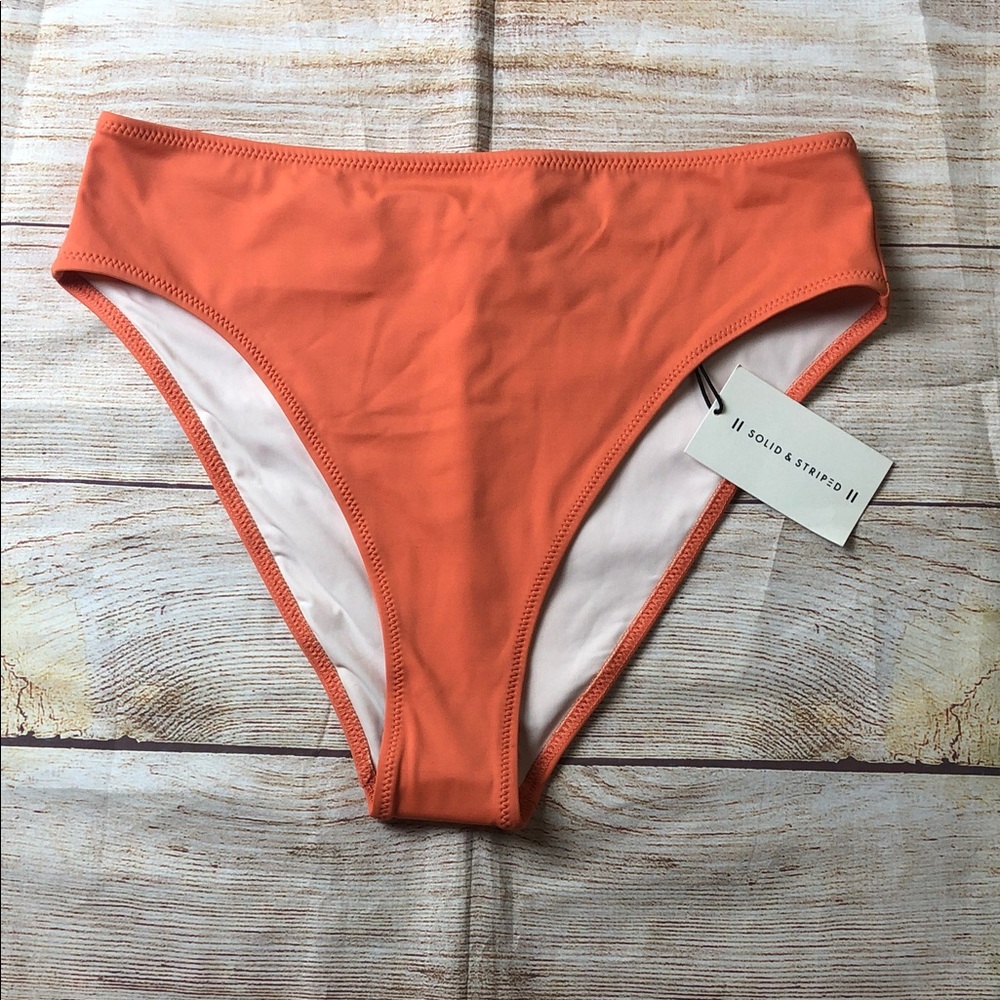 NWT SOLID & STRIPED Vibrant Orange Bikini‎ Bottom